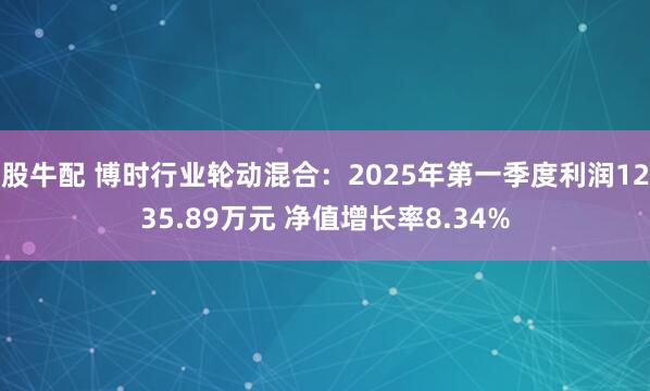 股牛配 博时行业轮动混合：2025年第一季度利润1235.89万元 净值增长率8.34%